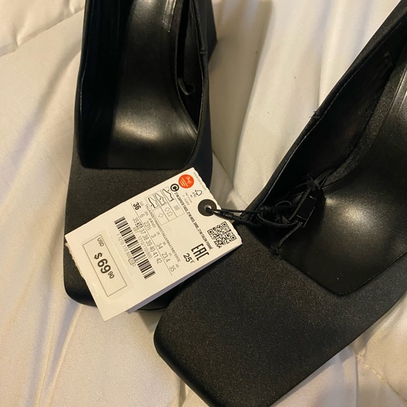 ZARA SHOES NEW WITH TAGS SQUARE HEEL - Picture 3 of 12